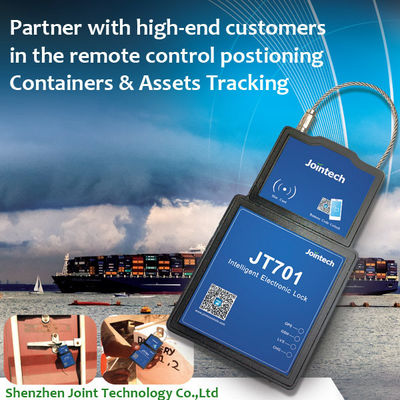 ล็อค E-Seal GPS อัจฉริยะสําหรับโซ่ประปาที่ปลอดภัยและการจัดการสินค้า Jointech JT701